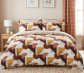 7 PC Geometric Bloom Reversible Bedding Set