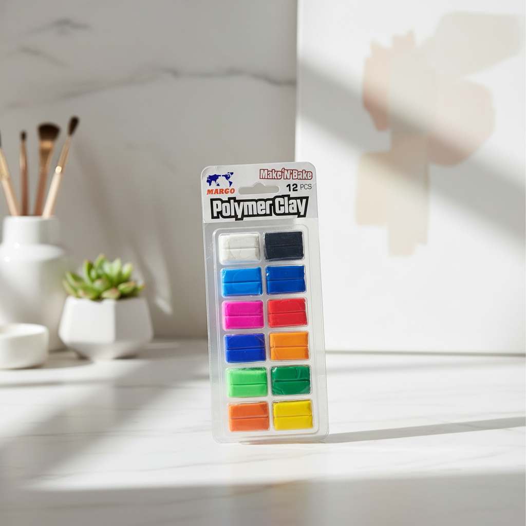 Margo Polymer Clay 12 PCS on marble background lifestyle shot